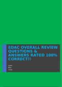 EDAC OVERALL REVIEW QUESTIONS & ANSWERS RATED 100% CORRECT!!