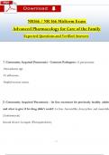 NR 566/ NR566 Midterm Exam Review Qs & Ans (Latest 2024 / 2025): Advanced Pharmacology for Care of the Family (Verified Answers)