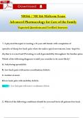 NR 566/ NR566 Midterm Exam Qs & Ans (Latest 2024 / 2025): Advanced Pharmacology for Care of the Family (Verified Answers)