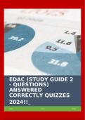 EDAC (STUDY GUIDE 2 - QUESTIONS) ANSWERED CORRECTLY QUIZZES 2024!!