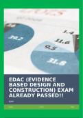 EDAC (EVIDENCE BASED DESIGN AND CONSTRUCTION) EXAM ALREADY PASSED!!