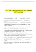   CPO Practice Test questions and answers 100% verified.