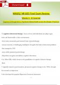 STUDY BUNDLE for NR 605/ NR605 Final Exam & Review Weeks 1 - 4 Covered Qs & Ans (Latest 2024 / 2025): Diagnosis & Management in Psychiatric-Mental Health across the Lifespan I Practicum (Verified Answers)