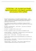  CA PSI Site - Life, Accident and Health Agent Examination (Life Agent) questions and answers 100% verified.