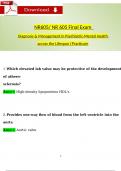 NR 605/ NR605 Final Exam Qs & Ans (Latest 2024 / 2025): Diagnosis & Management in Psychiatric-Mental Health across the Lifespan I Practicum (Verified Answers)