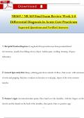 NR 569/ NR569 Final Exam Review Qs & Ans (Latest 2024 / 2025): Differential Diagnosis in Acute Care Practicum (Verified Answers)