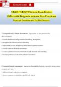 NR 569/ NR569 Midterm Exam Review Week 1 - 4 Complete Covered (Latest 2024 / 2025): Differential Diagnosis in Acute Care Practicum (100% Verified)