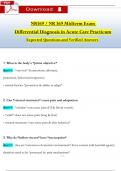 NR 569/ NR569 Midterm Exam Week 1 - 4 Qs & Ans Complete Covered (Latest 2024 / 2025): Differential Diagnosis in Acute Care Practicum (100% Verified Answers)