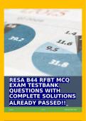 RESA B44 RFBT MCQ EXAM TESTBANK QUESTIONS WITH COMPLETE SOLUTIONS ALREADY PASSED!!