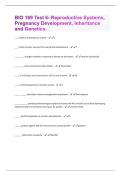 BIO 169 Test 6- Reproductive Systems, Pregnancy Development, Inheritance and Genetics Questions And Answers