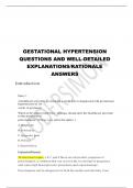 GESTATIONAL HYPERTENSION  QUESTIONS WITH DETAILED ANSWERS