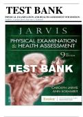 Physical Examination and Health Assessment, 9th Edition Test Bank
