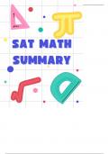 SAT Math Content Summary