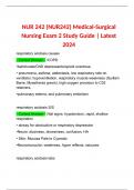 NUR 242 (NUR242) Medical-Surgical Nursing Exam 2 Study Guide | Latest 2024