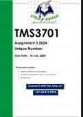 TMS3701 Assignment 3 (QUALITY ANSWERS) 2024