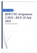 BSW3701 Assignment 2 2024 - DUE 18 July 2024