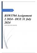 BSW3704 Assignment 2 2024 - DUE 31 July 2024