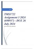 TMS3722 Assignment 3 2024 (698937) - DUE 26 July 2024