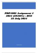 PDP4802 Assignment 4 2024 (293691) - DUE 22 July 2024