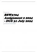 BSW3704 Assignment 2 2024 - DUE 31 July 2024