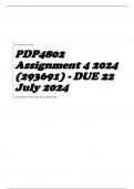 PDP4802 Assignment 4 2024 (293691) - DUE 22 July 2024