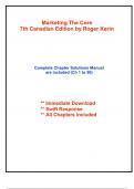 Solutions for Marketing The Core, 7th Canadian Edition Kerin (All Chapters included)