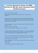 Contract Questions Always On MBE - Review for MO Bar Exam Questions With Verified Answers.
