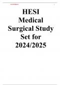HESI Medical Surgical Study Set for 2024/2025
