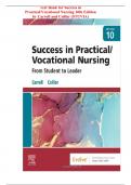 Test Bank for Success in PracticalVocational Nursing 10th Edition by Carroll and Collier (STUVIA)