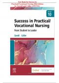 Test Bank for Success in PracticalVocational Nursing 10th Edition by Carroll and Collier (STUVIA)