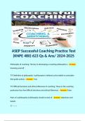 ASEP Successful Coaching Practice Test (KNPE 480) 623 Qs & Ans/ 2024-2025 