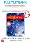 Test Bank For Pathophysiology 7th Edition By Jacquelyn Banasik 9780323761550 Chapter 1-54 Complete Guide.