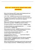 OCE 4017 /OCE4017 PACKAGED EXAMS WITH ALL QUESTIONS AND ANSWERS 