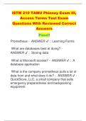 ISTM 210 TAMU Phinney Exam III,  Access Terms Test Exam Questions With Reviewed Correct  Answers  Pass!!