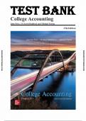 TEST BANK For College Accounting Chapters 1 - 30, 17th Edition by David Haddock, John Price