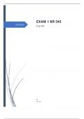 EXAM 1 NR 545 with complete solutions