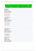 Basic Dysrhythmia Study Guide | 100% Correct | Verified | Latest 2024 Version Sinus Rhythm