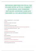 BENSONS DRIVERS ED FINAL NH EXAMS WITH ACTUAL CORRECT QUESTIONS AND VERIFIED DETAILED ANSWERS ALREADY GRADED A+ GUARANTEED PASS