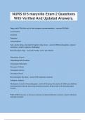 NURS 615 maryville Exam 2 Questions With Verified And Updated Answers.