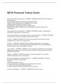 NETA Personal Trainer Exam