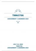 TMN3706 ASSIGNMENT 3 ANSWERS 2024