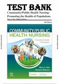 Test Bank - Community/Public Health Nursing, 8th Edition (Nies, 2024), Chapter 1-34 | All Chapters