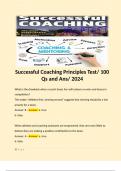 Successful Coaching Principles Test/ 100 Qs and Ans/ 2024 