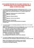 ATI RN LEADERSHIP PROCTORED 2023-2024 NEWEST VERSION ACTUAL  70 QUESTION AND CORRECT DETAILED VERIFIED ANSWERS FROM VERIFIED SOURCES  BY EXPERT RATED A GRADE.