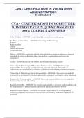 CVA - CERTIFICATION IN VOLUNTEER ADMINISTRATION QUESTIONS WITH  100% CORRECT ANSWERS 