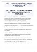 CVA EXAM, LATEST QUESTIONS WITH CORRECT DETAILED ANSWERS