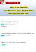 NR606 / NR 606 Week 6 Review Qs & Ans (Latest 2024 / 2025): Diagnosis & Management in Psychiatric Mental Health II Practicum (Verified Answers)