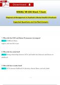 NR606 / NR 606 Week 7 Review Qs & Ans (Latest 2024 / 2025): Diagnosis & Management in Psychiatric Mental Health II Practicum (Verified Answers)