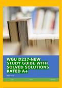 WGU D217-NEW STUDY GUIDE WITH SOLVED SOLUTIONS RATED A+