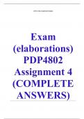 Exam (elaborations) PDP4802 Assignment 4 (COMPLETE ANSWERS) 2024 (293691) - DUE 22 July 2024 •	Course •	Cognition and Learning - PDP4802 (PDP4802) •	Institution •	University Of South Africa (Unisa) •	Book •	Student Motivation, Cognition, and Learning PDP4